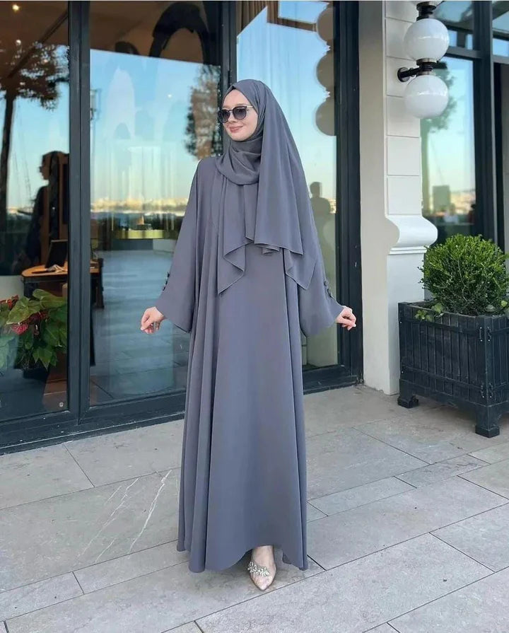 TURKISH GRAY ABAYA